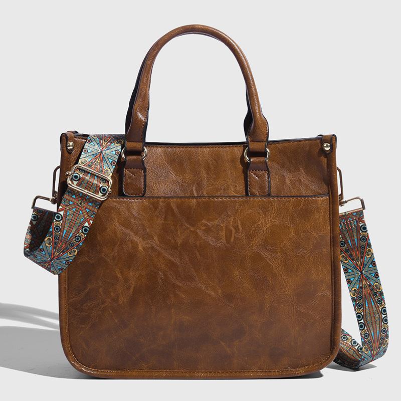 bag ew women s handbag ommuter soft leather arge capacity messenger shoulder коричневый