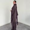 Cross-border European and American Women's Clothing 2026 Spring Amazon Long Hooded Fringed Shawl Dress Wide-leg Pants Set