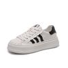 thick-soled little white shoes women's spring and summer new versatile casual board shoes shell head leather mesh flat-soled biscuit shoes