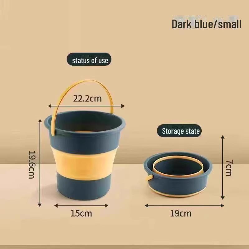 Găleată pliabilă portabilă pentru baie de picioare - îngroșată, de uz casnic, din plastic, pentru pescuit sau utilizare în cămin