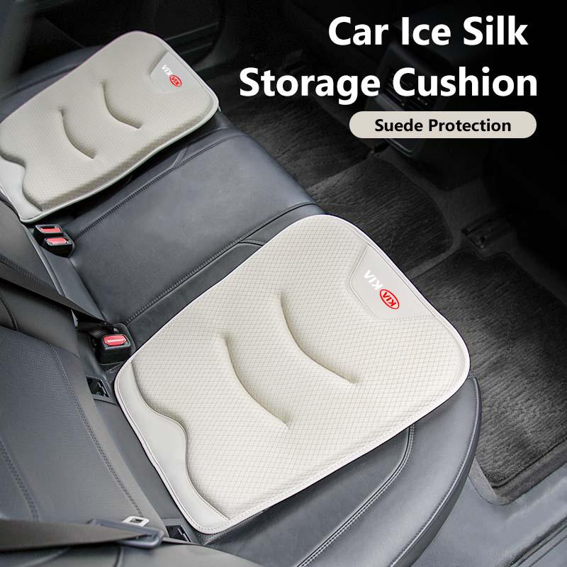 Car Universal Soft Seat Cover Ice Silk Cushion Anti Slip Storage Auto Seat Protect For KIA Cerato Soul Venga Forte Spectra