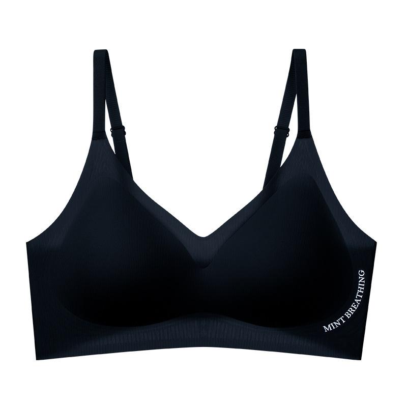 Women Seamless Wireless Comfortable Gathering Anti Sagging Breathable Bra