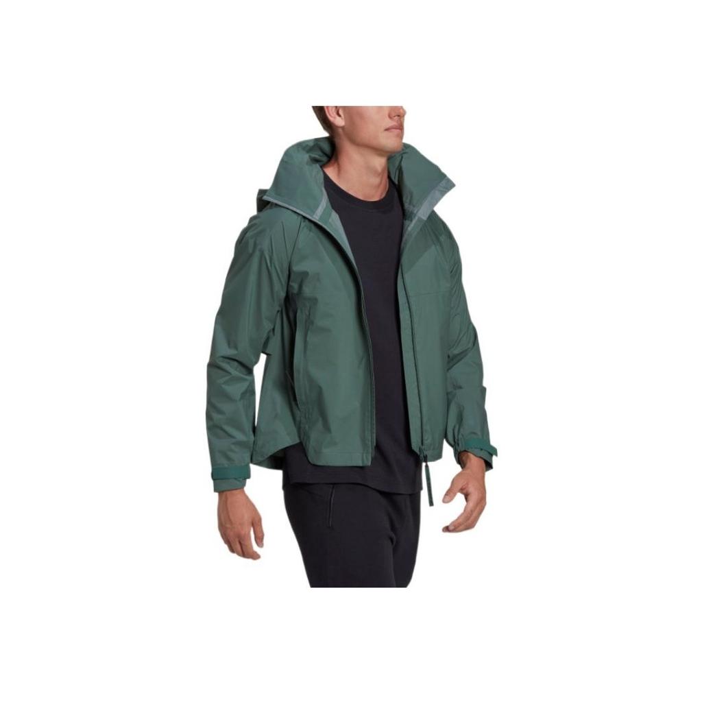 adidas Striped Logo Print Zip-Up Stand Collar Jacket Unisex Outerwear Green HG6038
