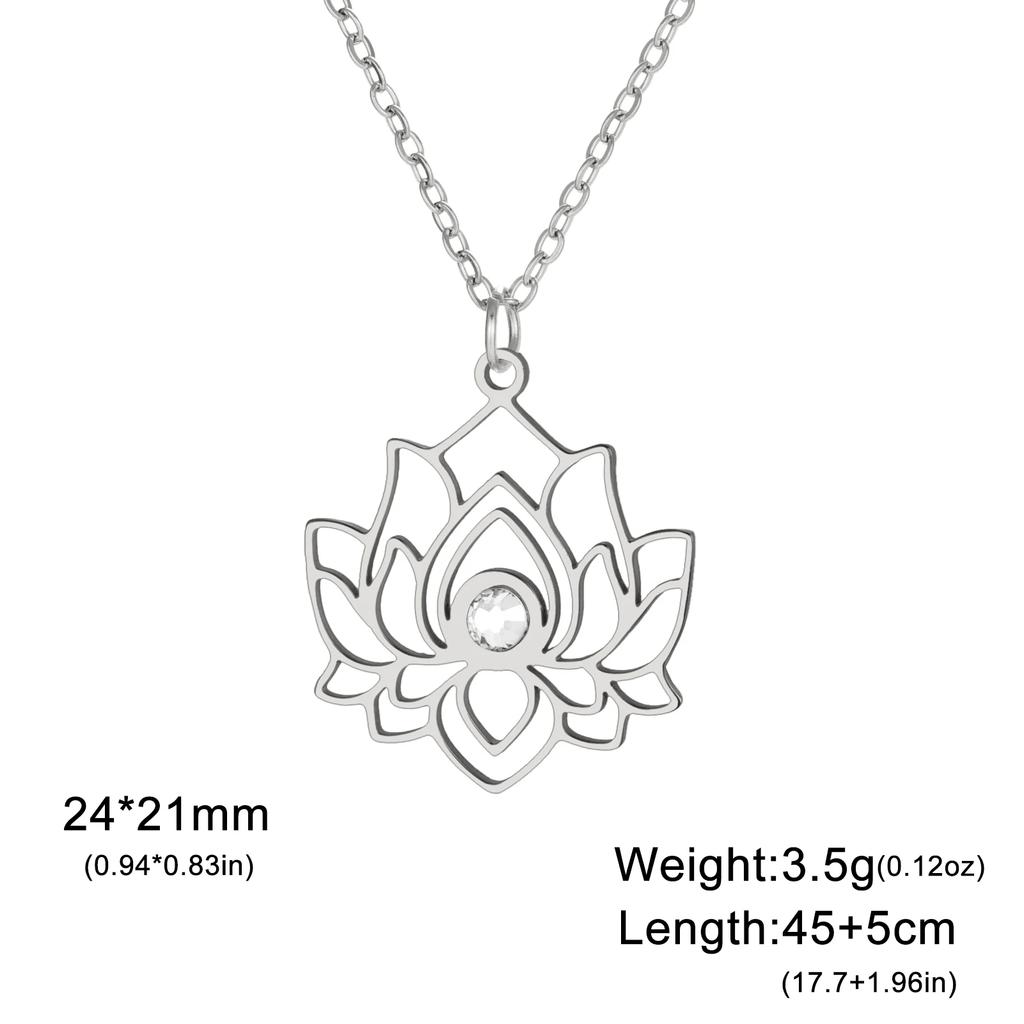 Lotus Pendant Necklace, Feminine Style, Simple Design Versatile Neck Accessory, Elegant Jewelry, Preferred for Daily Wear.