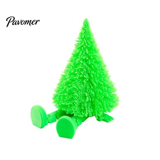 Unique Creative Christmas Gifts Tree Figure, Flexible Movable Joints 3D Printed Holiday Atmosphere Decorations Ornament, Festive Figure for