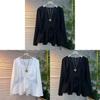 Simplicity Long Sleeved Top With Solid Color And Pleated Design For Spring Private Style