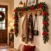 10pcs Flexible Christmas Wreath Bendable Xmas Door Wreath Christmas Garland  Christmas Party