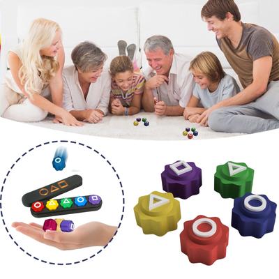 Minigame Toys, Stone Pebbles Set W/Round Case. Traditional Play Game Gifts, Minigame Grasping Stones