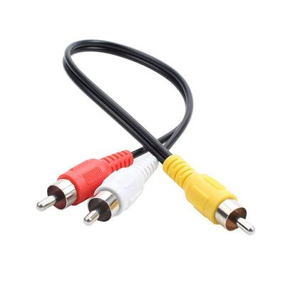 1-to-2 RCA Audio Adapter Cable: 1 Male To 2 Male, Lotus Dual-Head