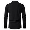 Men's Casual Hippie Style Drawstring Collar Long Sleeve Shirt Cotton Linen Blend Lightweight Comfortable Top for Everyday Wear