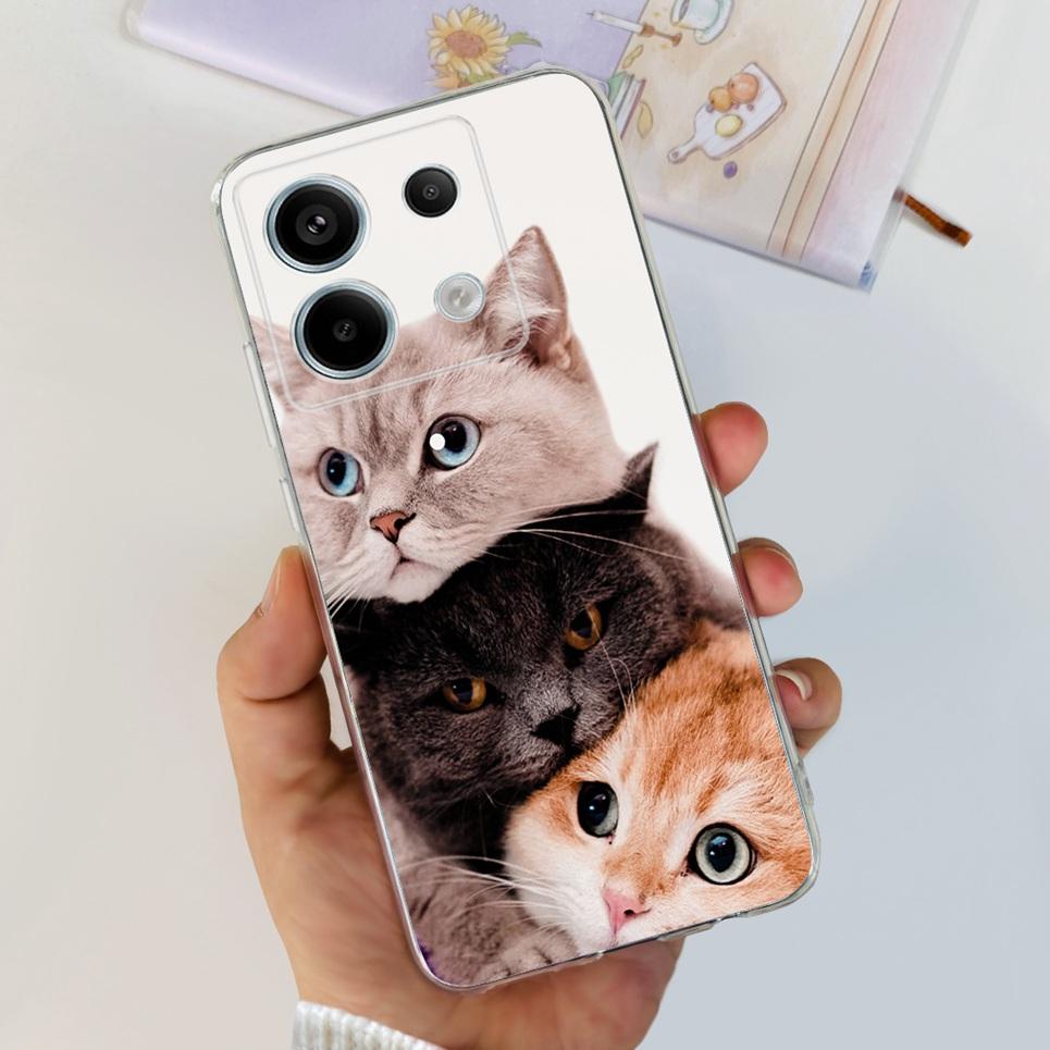 Transparent Cover For Fundas Xiaomi Poco X6 Pro 5G M6 Pro Case Lovely Luxury Colorful Butterfly Design Casing For Poco M6 Pro 5G