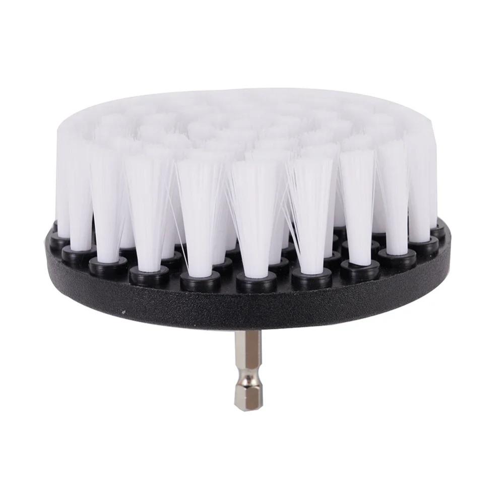 1PC 4-Inch Soft Bristle Drill Brush for Electric Drills - Upholstery Carpet Leather Tires Glass Cleaning Tool