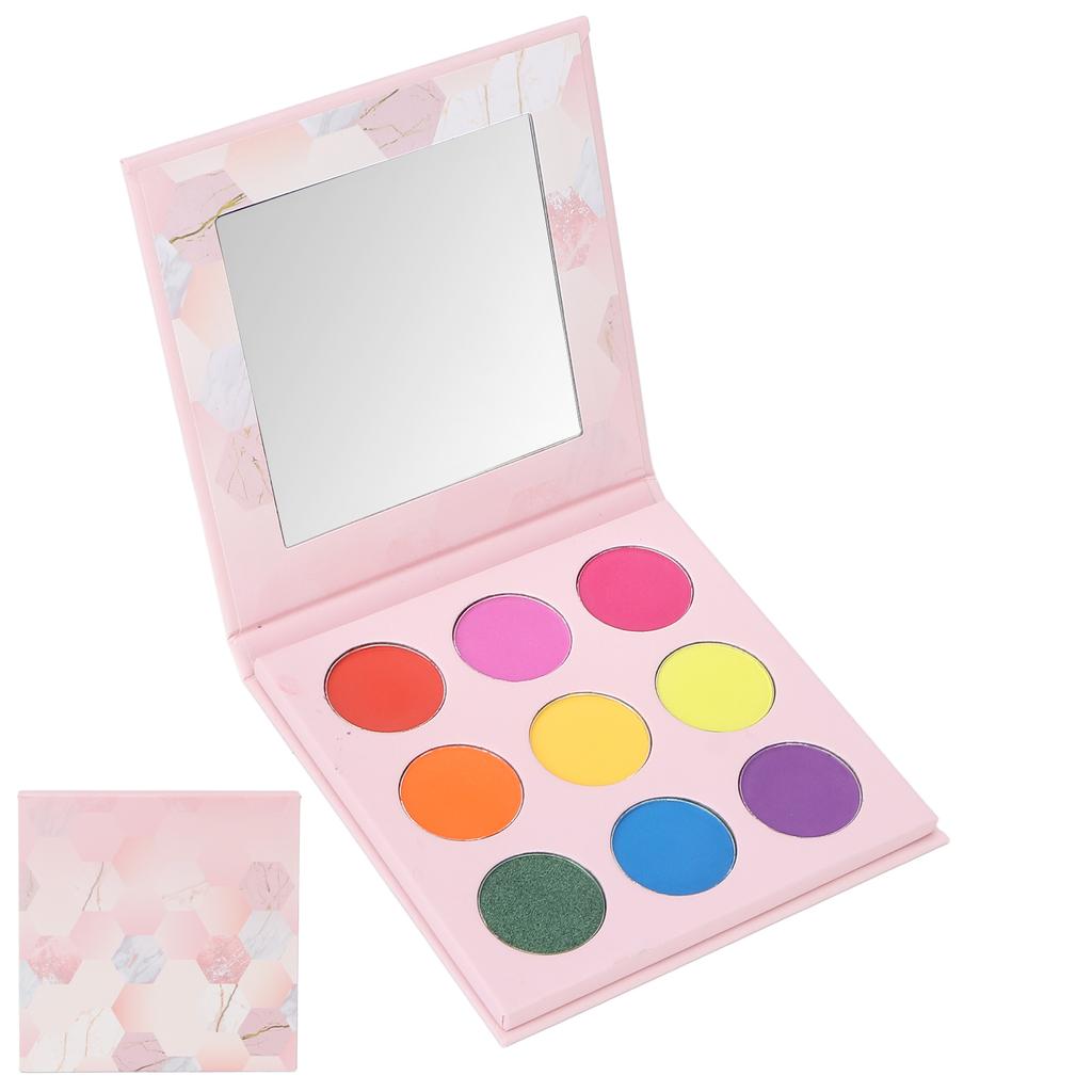 Eyeshadow Palette 9 Colors Portable Long Lasting Eye Makeup Pallet Pigmented Cosmetics Gift 0.2oz
