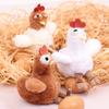 Adorable Plush Chicken Keychain Soft Short Plush Stuffed Animal Toy With Bubble Blowing Feature