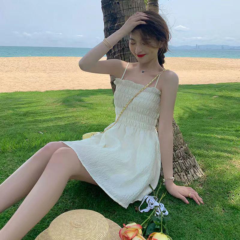 2024 Summer Fairy Forest Suspender Skirt - Slimming One-Shoulder Dress for Women
