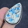 Natural K2 Blue Azurite Gemstone 925 Sterling Silver Jewelry Ring Size 7 j5p75