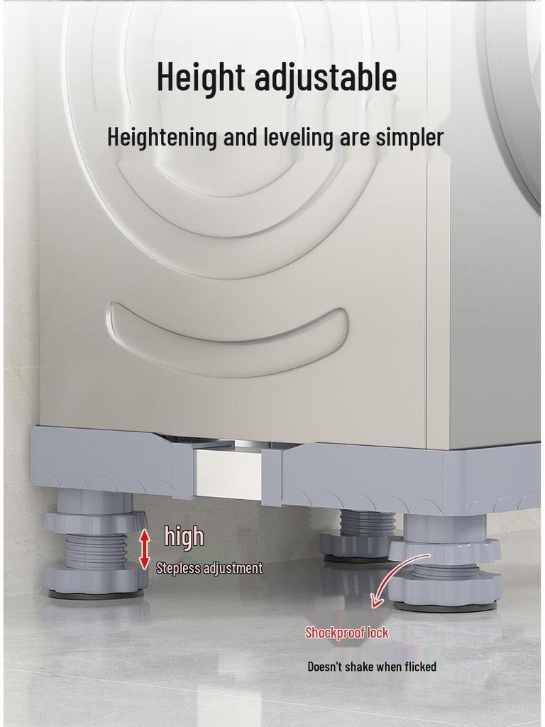 Universal Heavy-Duty Washing Machine Base Stand - Moisture & Shockproof, Adjustable for Top & Front Load Models