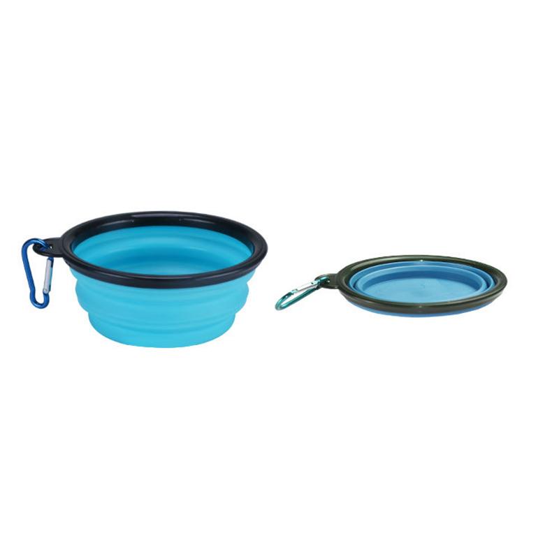 

350 мл миска для собак портативная складная миска для домашних животных складная силиконовая миска для воды для собак на открытом воздухе путешествия контейнер для еды для щенков кормушка 350ML