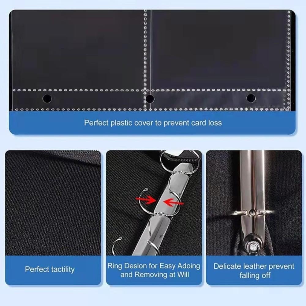 With 50 Sheets Card Book Binders 400 Pockets Rigid Card Holder Card Binder Holder Card Collection