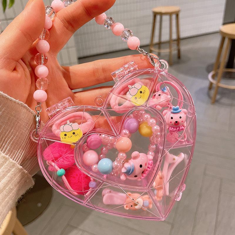 Children's Cute Cartoon Fruit Pendant Bracelet Set with Lucky Dragon - Birthday Gift Box