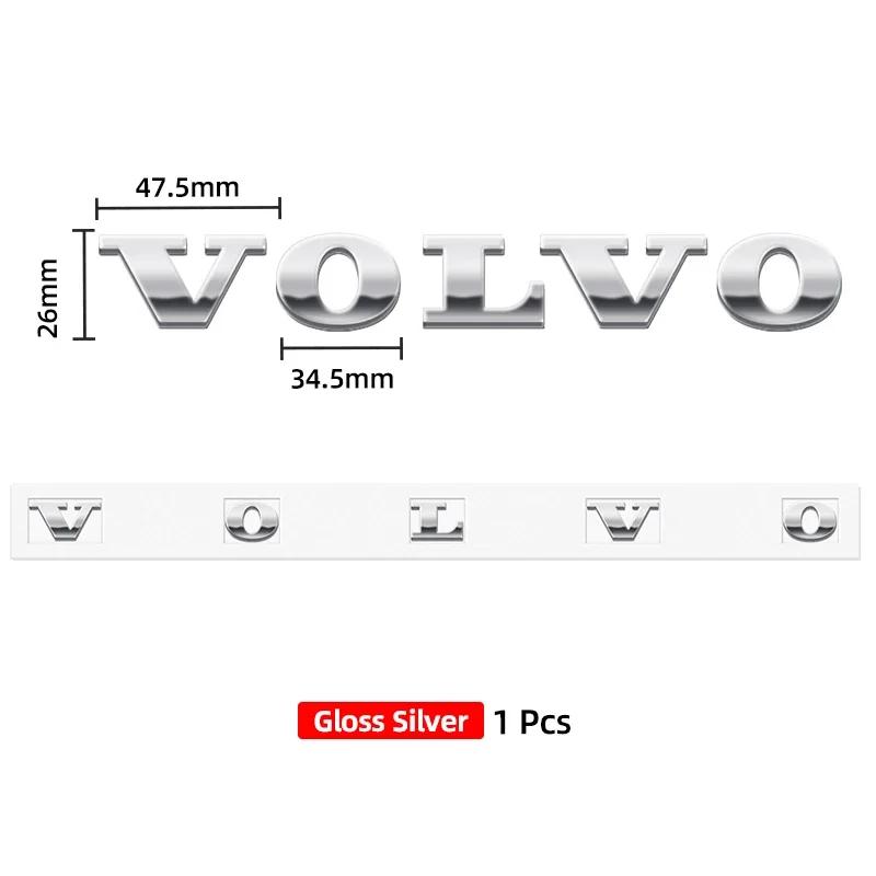 3D ABS Písmena Loga Auto Zadní Kufr Znak Nálepka Pro Volvo Xc60 Xc90 V40 V60 S60 V50 V90 S80 C40 XC40 V70 XC70 C30 C70 T5 T6