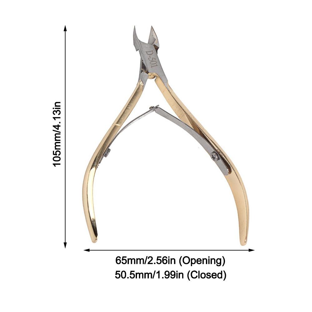 Gold Dead Skin Scissor Heavy Duty Ingrown Toenail Clipper Cuticle Nipper Fingernails Care