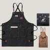 Household Canvas Apron Oil-Proof Can Wipe Hands Kitchen Cooking Men Women Adult With Tool Pockets  Coffee Over Apron