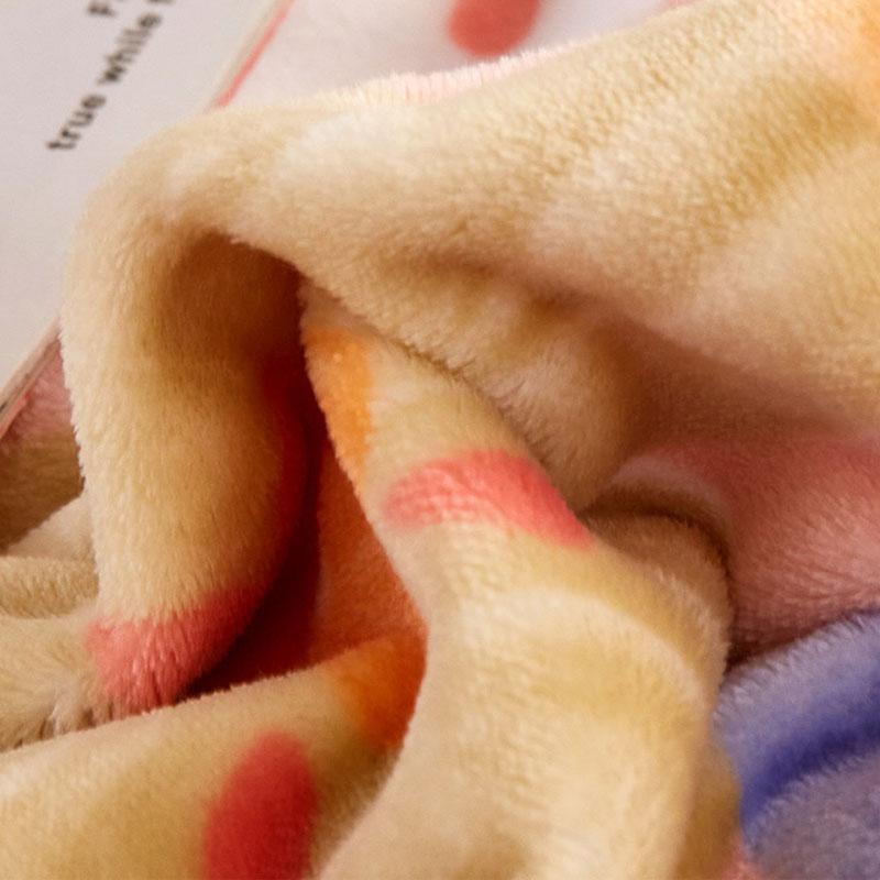 Nordic Style Plant Printed Flannel Blanket Thickened Multi Functional Cover Fleece Blanket Warm Sofa Cover for Office Nap