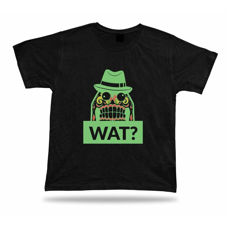 WAT Big teeth Monster shirt apparel stylish vector tshirt tee design idea gift
