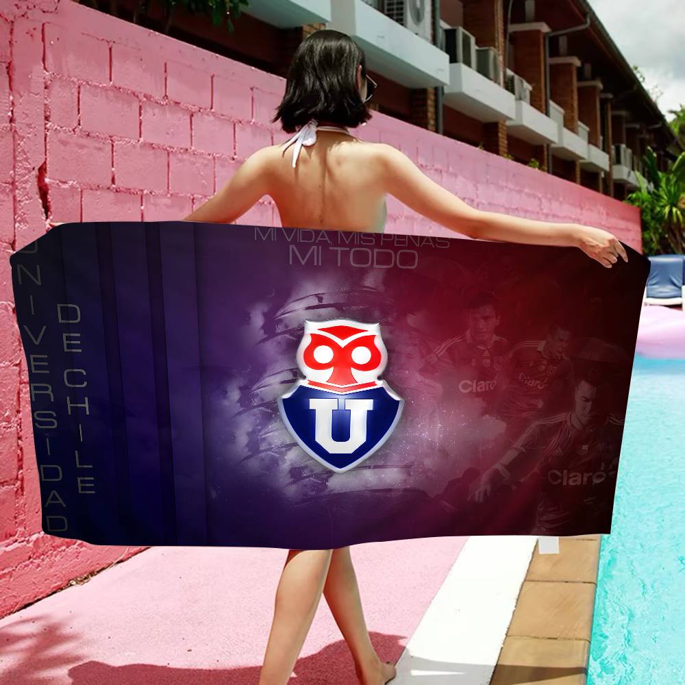 Chile U-University Logo Microfiber Beach Towel Absorbent Quick Dry Soft Yoga Swimming Resort Mountain Climbing Towel