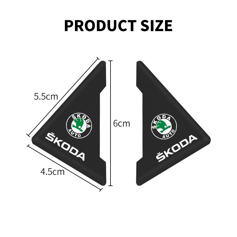 WMZW4 Pair Silicone Car Door Corner Cover Anti-collision Anti-Scratch Protection for Skoda Octavia Kodiaq Fabia Superb Rapid Kamiq