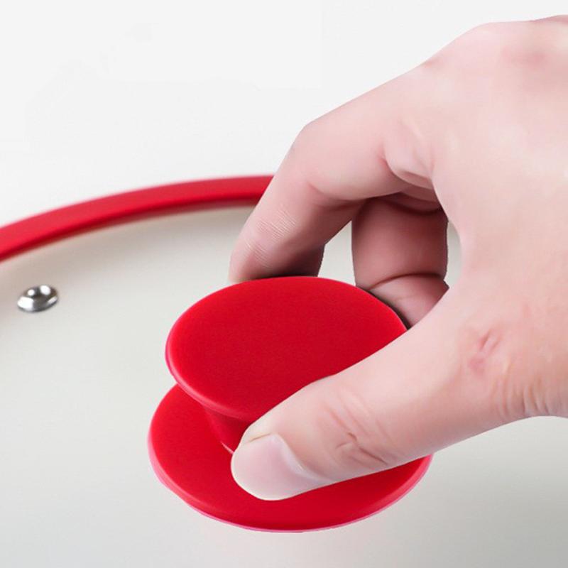 1 Pezzo Pomello per Coperchio Pentola in Silicone Universale Nero Rosso Grigio Manico Sostitutivo per Coperchio Pentola Utensili da Cucina Pomelli per Coperchio Casseruola Cucina