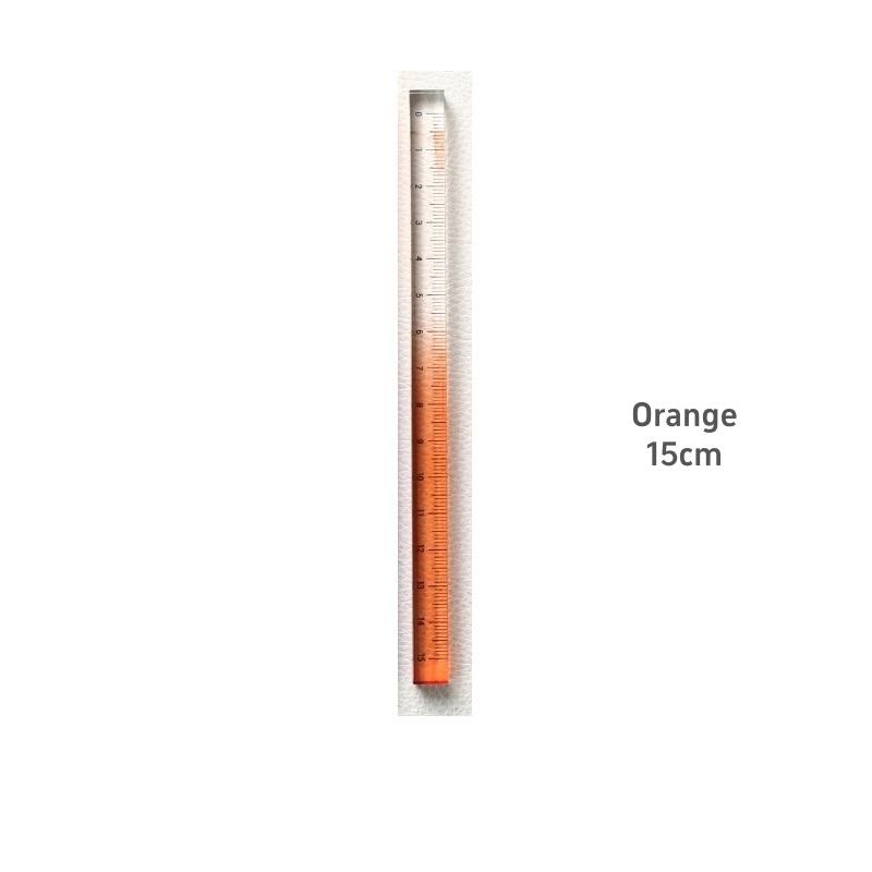 1pcs Colorful Clear Straight Ruler 15cm Four Edges Acrylic Transparent Gradient Lightweight Measuring Tools for Students A7795