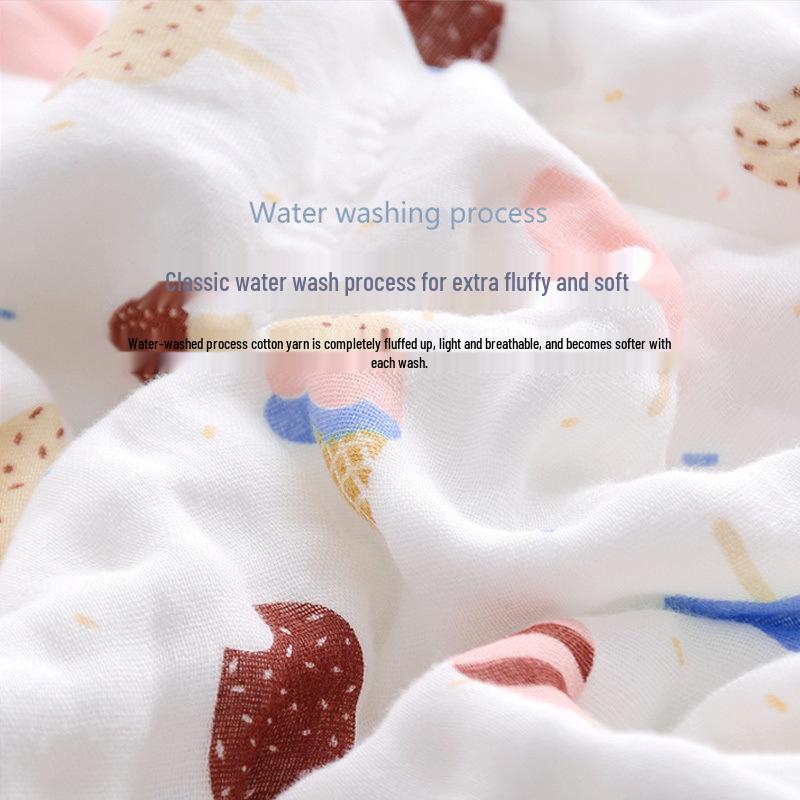 Pure Cotton Baby Bath Towel - Newborn Swaddle Sheet