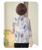 Stylish Seven-Sleeve Lapel Shirt for Middle-Aged Women - Lightweight, Printed Cardigan Design