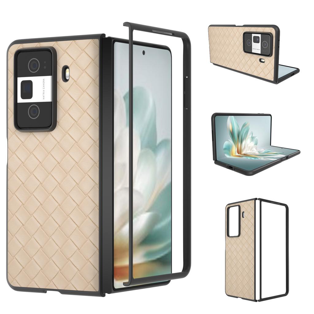 For Honor Magic Vs3 5G Case Woven Texture PU Leather Coated PC Mobile Phone Cover