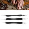 3pcs Strong Durable Leather Press Tools Leather Carving Tools Leather Pattern Working