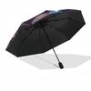 1PC Peacock Flowers Umbrella-8-Rib Reinforced, Automatic Open, Lightweight & Durable, Fashion Accessory for Outdoor, Beach L0354