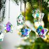 Yousheng 1/6Pcs Faux Crystal Star Suncatcher Decoration Indoor Outdoor Garden Window Wall Hanging Rainbow Maker Clear Five-pointed Star Ornament