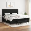 3136463 vidaXL Divan Bed with Mattress Black 200x200 Cm Fabric