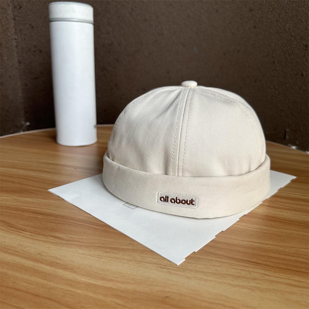 New Retro Protective Melon Hat Men's and Women's Trendy Brand Hip-hop Yuppie Hat Men's Cut Head Without Brim