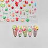 Beach Shell Swim Ring Bikini Watermelon Cat Ice Cream Crab Sunglass Coconut Tree Flowers Fruits Nail Art Stickers Decals