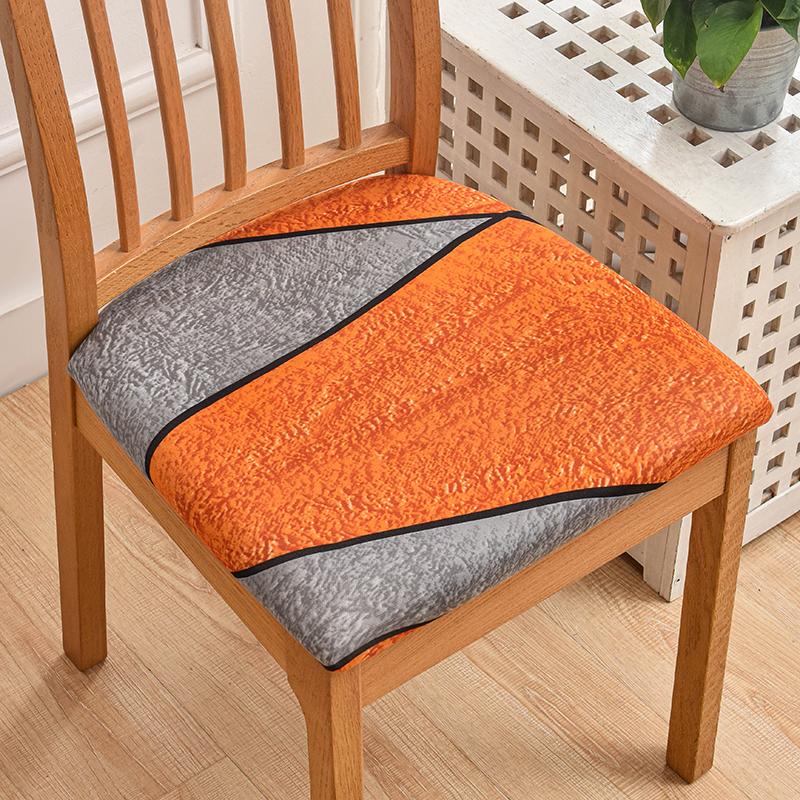 Potahy na židle do jídelny Strečový potištěný potah na jídelní židli Polstrovaný sedák na židli Slipcovers pro kuchyň, kancelář 1 ks