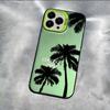 Summer Coconut Tree Silver Phone Case for iPhone 12 Pro Max/13/14/15/16/17