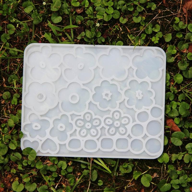 Flower Pendant Silicone Mold Resin Casting Molds for Epoxy Resin UV Resin Pendant Earring Jewelry Keychain Making