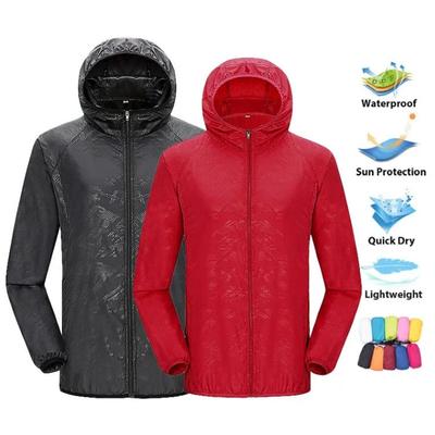 Unisex Hiking Jacket Men Women Waterproof Quick Dry Camping Windbreaker Trekking Fishing Rain Coat Outdoor Anti UV Clothes