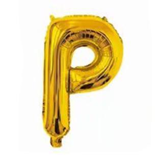 16 Inch Slim Gold Letter Aluminum Foil Balloon Bright Gold Wedding Decoration Film Balloon