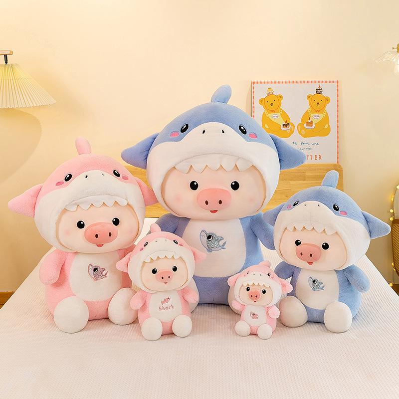 Creative Transformation Shark Kullo Mi Melody Doll Shark Pig Plush Toy Children's Sleeping Pillow Woman