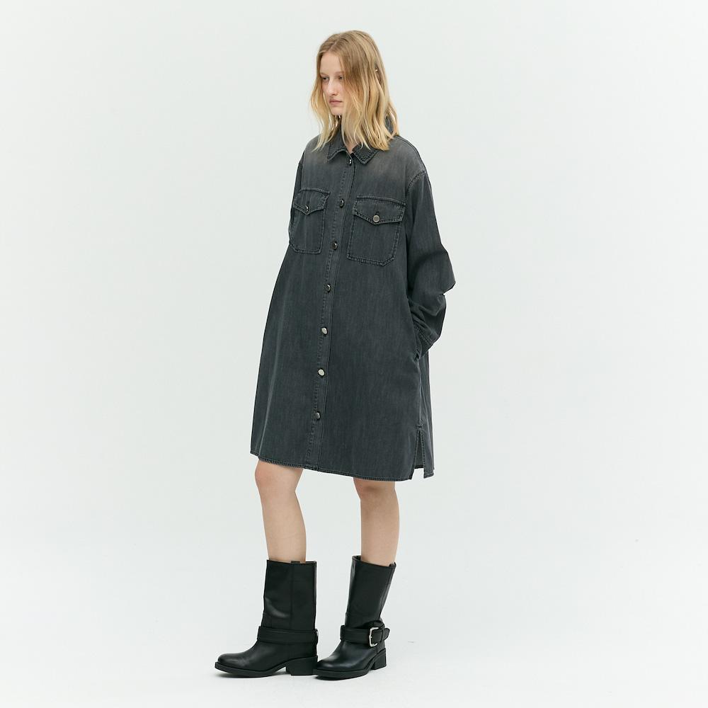 Ibiem Flap Pocket Denim Dress Emp9Dop020