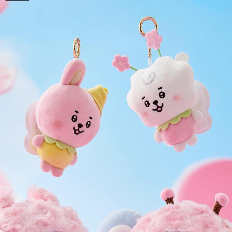 Anime Bt21 Seria Baśni Wiosennej Pluszowa Lalka Rj Cooky Pluszowy Brelok Urocza Kreskówka Shooky Koya Ozdoba Zawieszka do Torby Prezent